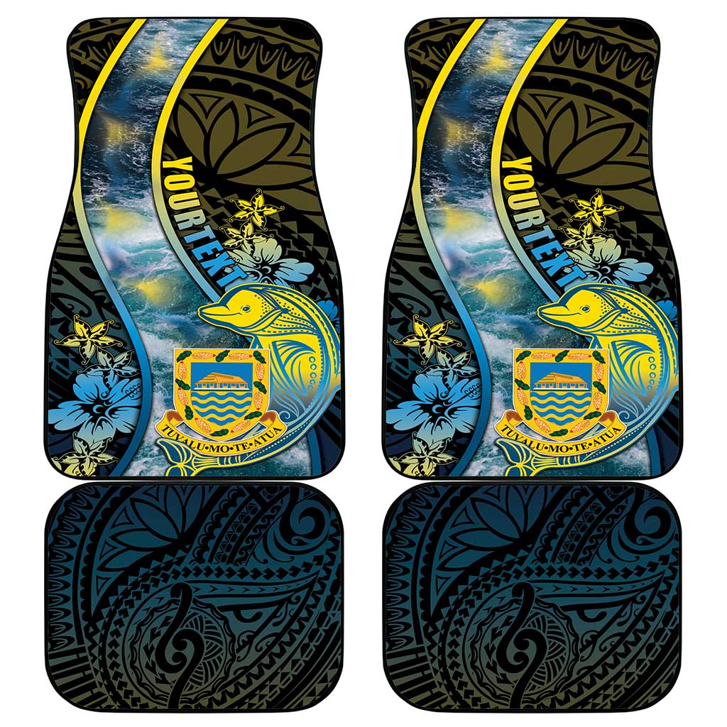 Tuvalu Car Mats Dolphin On The Waves DT05 - Polynesian Pride