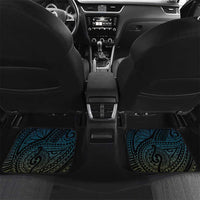 Tuvalu Car Mats Dolphin On The Waves DT05 Set 2pcs - Back Blue - Polynesian Pride