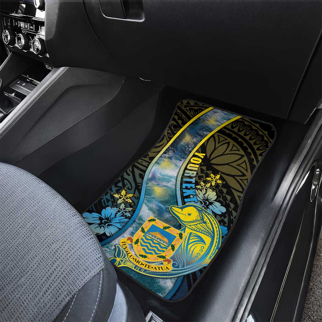 Tuvalu Car Mats Dolphin On The Waves DT05 - Polynesian Pride