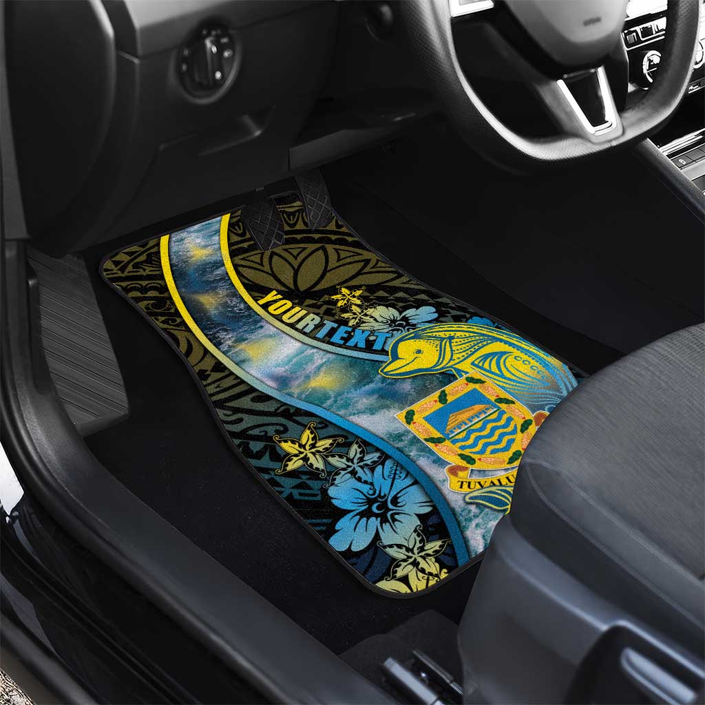 Tuvalu Car Mats Dolphin On The Waves DT05 - Polynesian Pride