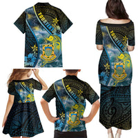 Personalised Tuvalu Family Matching Puletasi and Hawaiian Shirt Dolphin On The Waves DT05 - Polynesian Pride