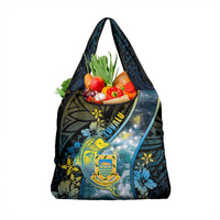 Tuvalu Grocery Bag Dolphin On The Waves DT05 1-pack One Size Blue - Polynesian Pride