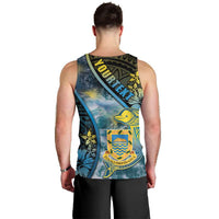 Personalised Tuvalu Men Tank Top Dolphin On The Waves DT05 - Polynesian Pride