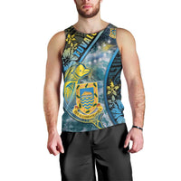 Personalised Tuvalu Men Tank Top Dolphin On The Waves DT05 - Polynesian Pride