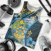 Personalised Tuvalu Men Tank Top Dolphin On The Waves DT05 - Polynesian Pride