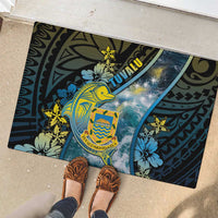 Tuvalu Rubber Doormat Dolphin On The Waves DT05 - Polynesian Pride