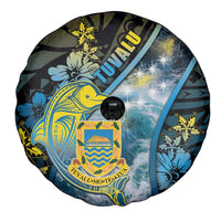 Tuvalu Spare Tire Cover Dolphin On The Waves