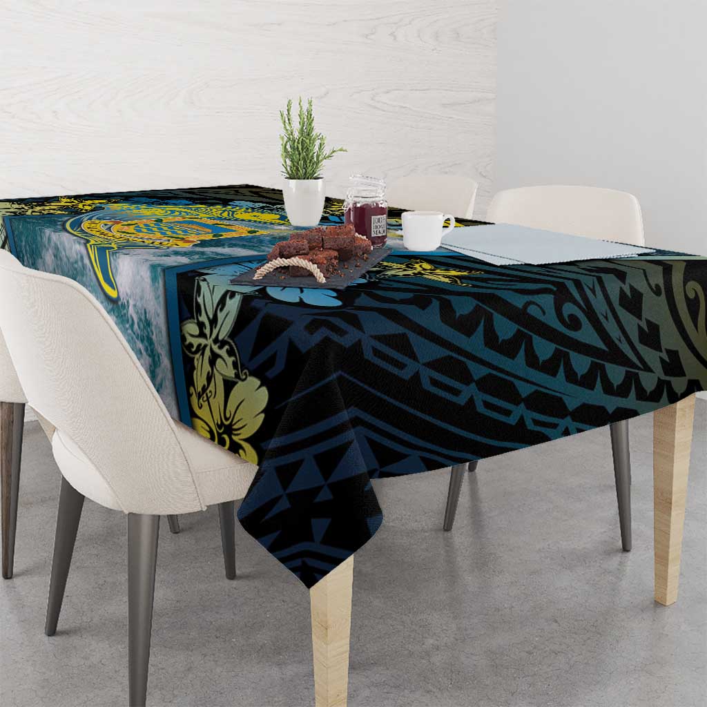 Tuvalu Tablecloth Dolphin On The Waves DT05 - Polynesian Pride