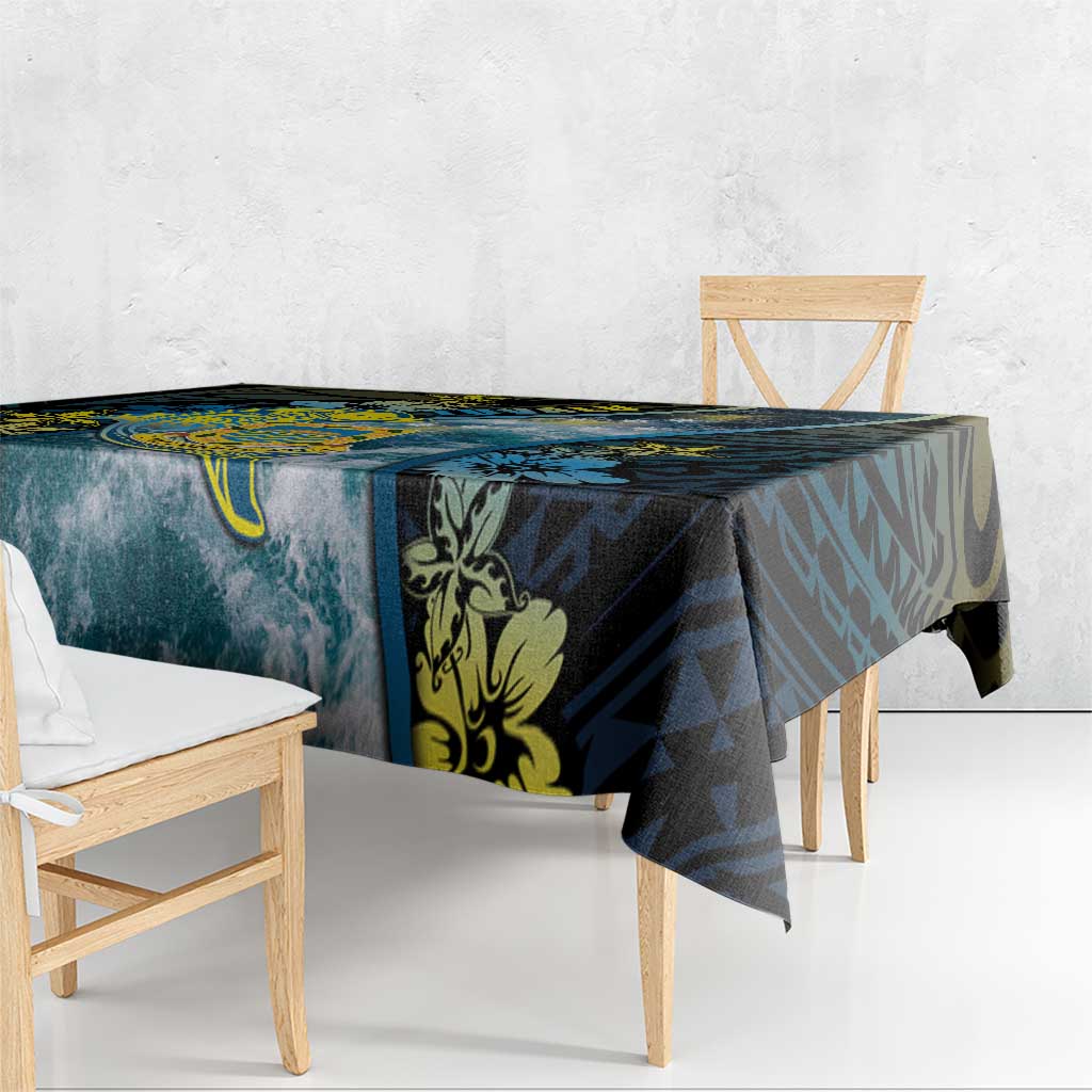 Tuvalu Tablecloth Dolphin On The Waves DT05 - Polynesian Pride