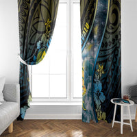 Tuvalu Window Curtain Dolphin On The Waves DT05 - Polynesian Pride