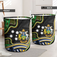 South Sea Islanders And Solomon Islands Laundry Basket Solomons Coat Of Arms And Southern Cross DT05 - Polynesian Pride