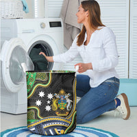 South Sea Islanders And Solomon Islands Laundry Basket Solomons Coat Of Arms And Southern Cross DT05 - Polynesian Pride