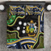 South Sea Islanders And Solomon Islands Bedding Set Solomons Coat Of Arms And Southern Cross DT05 Black - Polynesian Pride