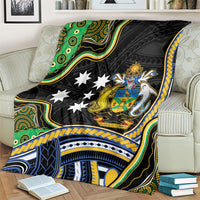 South Sea Islanders And Solomon Islands Blanket Solomons Coat Of Arms And Southern Cross DT05 - Polynesian Pride