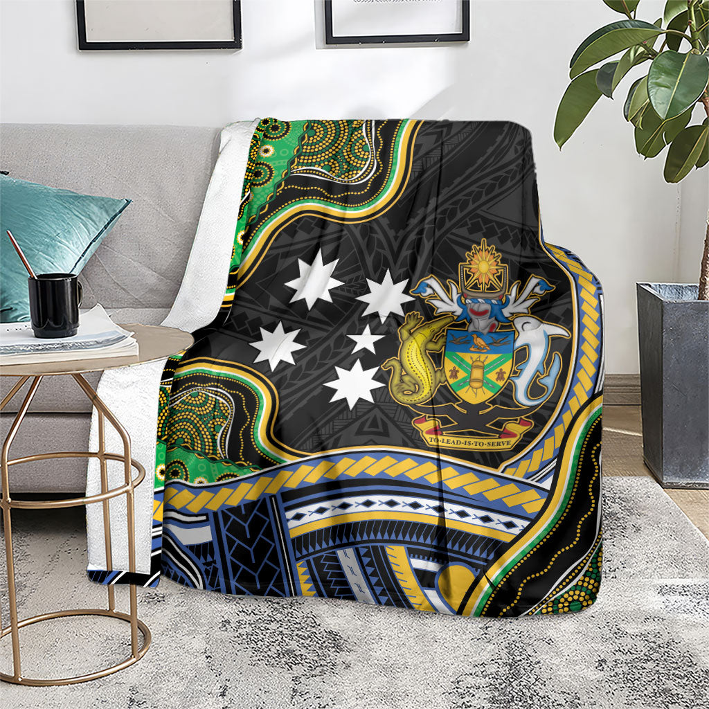 South Sea Islanders And Solomon Islands Blanket Solomons Coat Of Arms And Southern Cross DT05 - Polynesian Pride