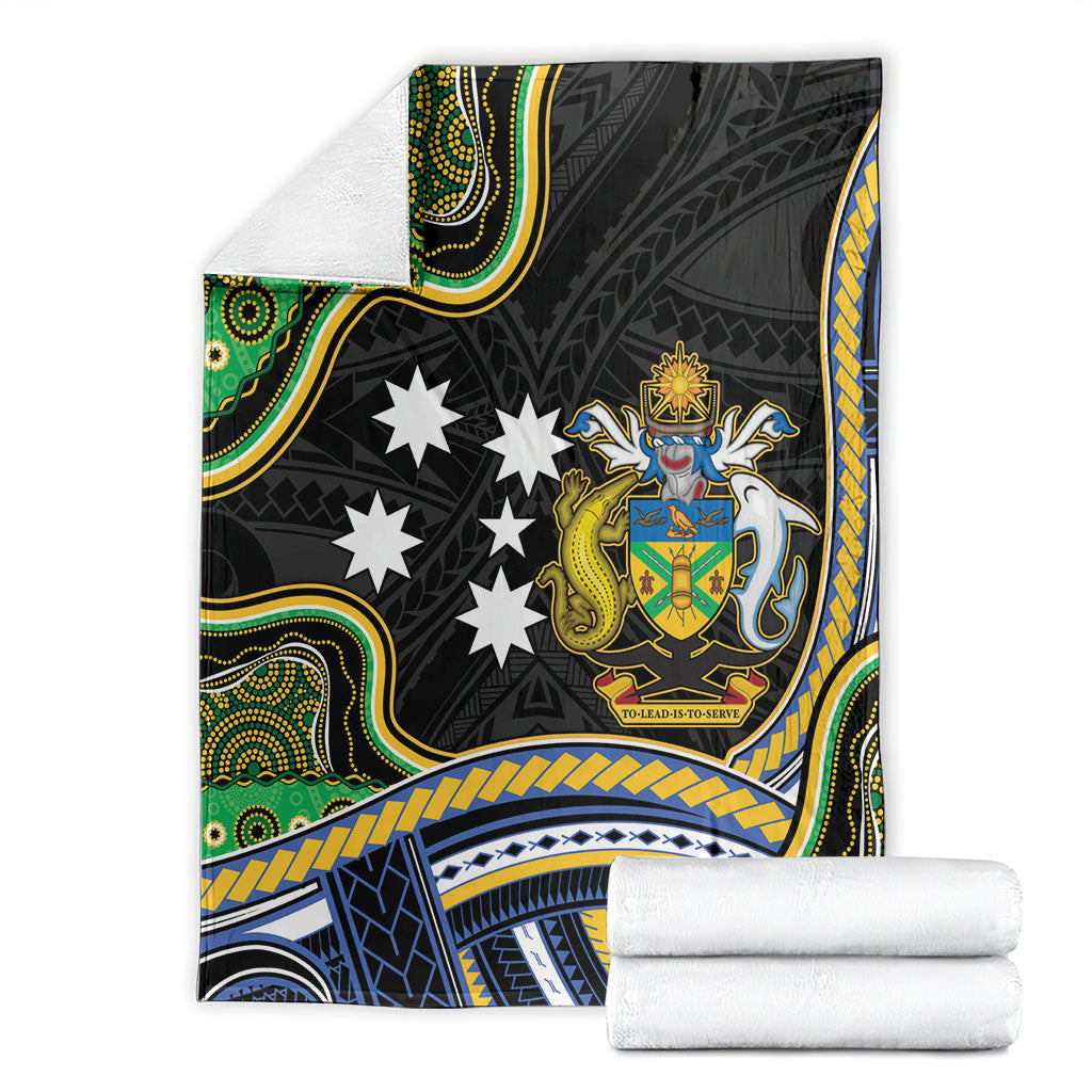 South Sea Islanders And Solomon Islands Blanket Solomons Coat Of Arms And Southern Cross DT05 - Polynesian Pride
