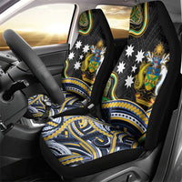 South Sea Islanders And Solomon Islands Car Seat Cover Solomons Coat Of Arms And Southern Cross DT05 - Polynesian Pride
