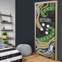 South Sea Islanders And Solomon Islands Door Cover Solomons Coat Of Arms And Southern Cross DT05 - Polynesian Pride