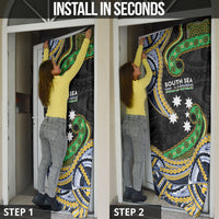 South Sea Islanders And Solomon Islands Door Cover Solomons Coat Of Arms And Southern Cross DT05 - Polynesian Pride