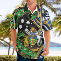 South Sea Islanders And Solomon Islands Hawaiian Shirt Solomons Coat Of Arms And Southern Cross DT05 - Polynesian Pride