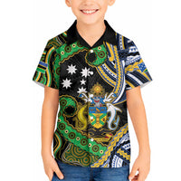 South Sea Islanders And Solomon Islands Hawaiian Shirt Solomons Coat Of Arms And Southern Cross DT05 - Polynesian Pride