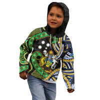 South Sea Islanders And Solomon Islands Kid Hoodie Solomons Coat Of Arms And Southern Cross DT05 - Polynesian Pride