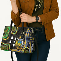 South Sea Islanders And Solomon Islands Leather Bag Solomons Coat Of Arms And Southern Cross DT05 - Polynesian Pride