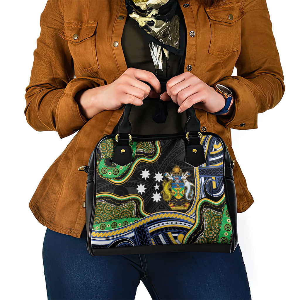 South Sea Islanders And Solomon Islands Shoulder Handbag Solomons Coat Of Arms And Southern Cross DT05 - Polynesian Pride
