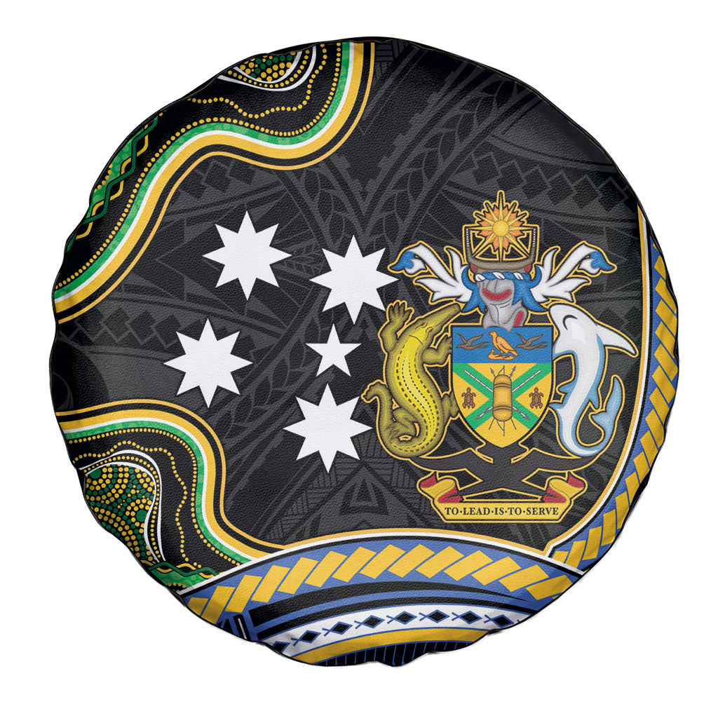South Sea Islanders And Solomon Islands Spare Tire Cover Solomons Coat Of Arms And Southern Cross DT05 - Polynesian Pride