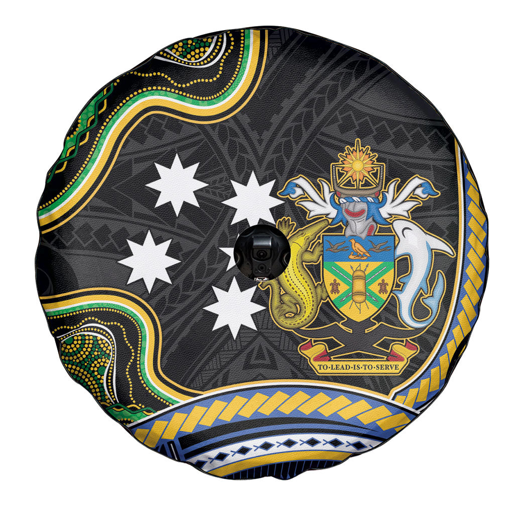 South Sea Islanders And Solomon Islands Spare Tire Cover Solomons Coat Of Arms And Southern Cross DT05 - Polynesian Pride