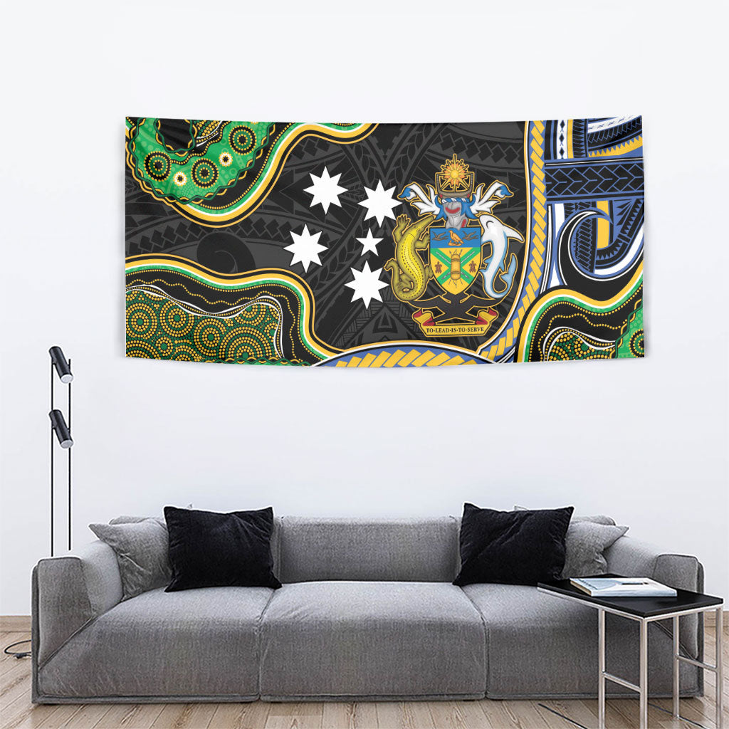 South Sea Islanders And Solomon Islands Tapestry Solomons Coat Of Arms And Southern Cross DT05 - Polynesian Pride