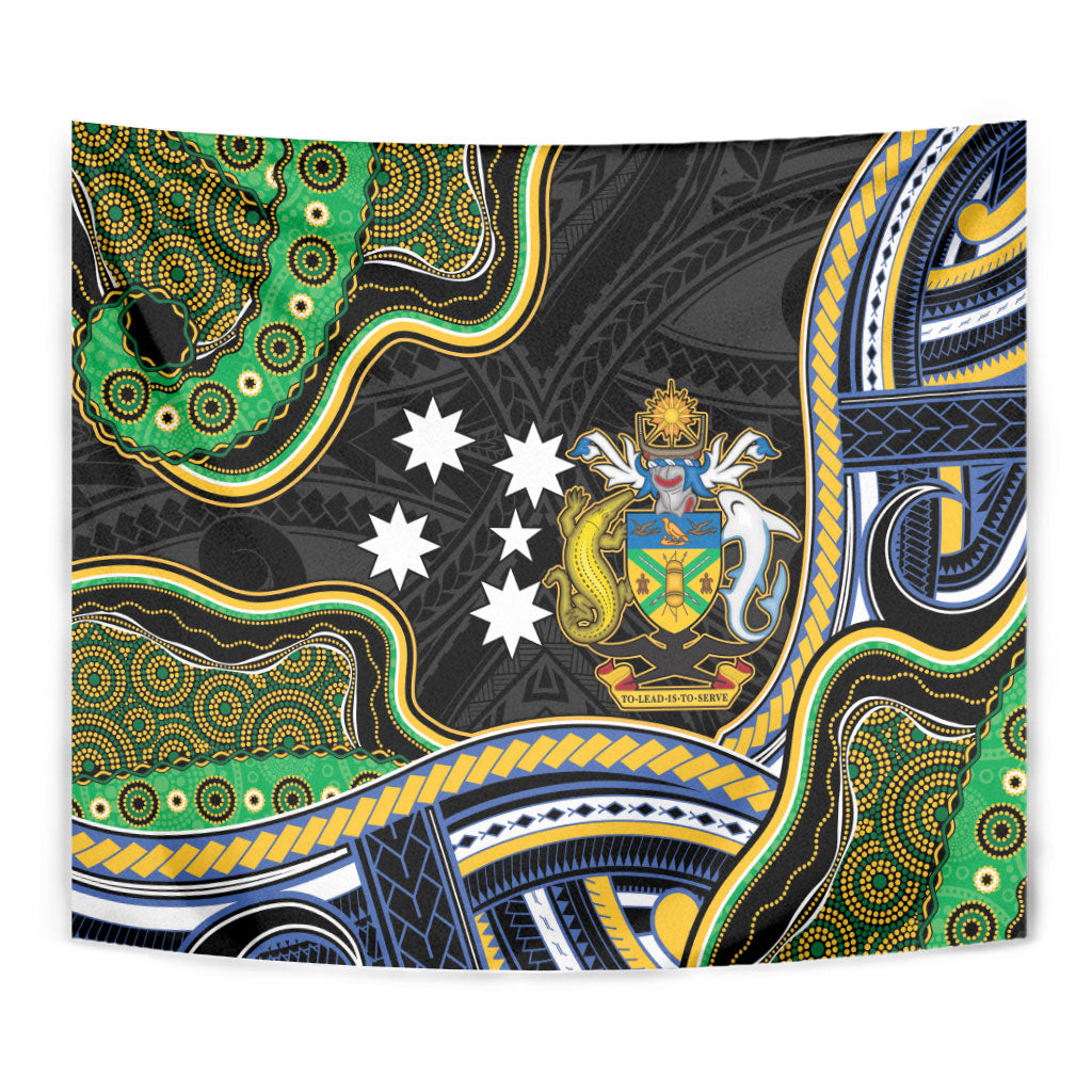 South Sea Islanders And Solomon Islands Tapestry Solomons Coat Of Arms And Southern Cross DT05 - Polynesian Pride