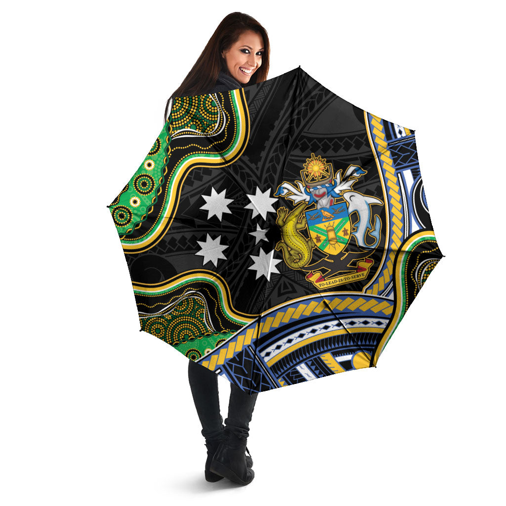 South Sea Islanders And Solomon Islands Umbrella Solomons Coat Of Arms And Southern Cross DT05 - Polynesian Pride