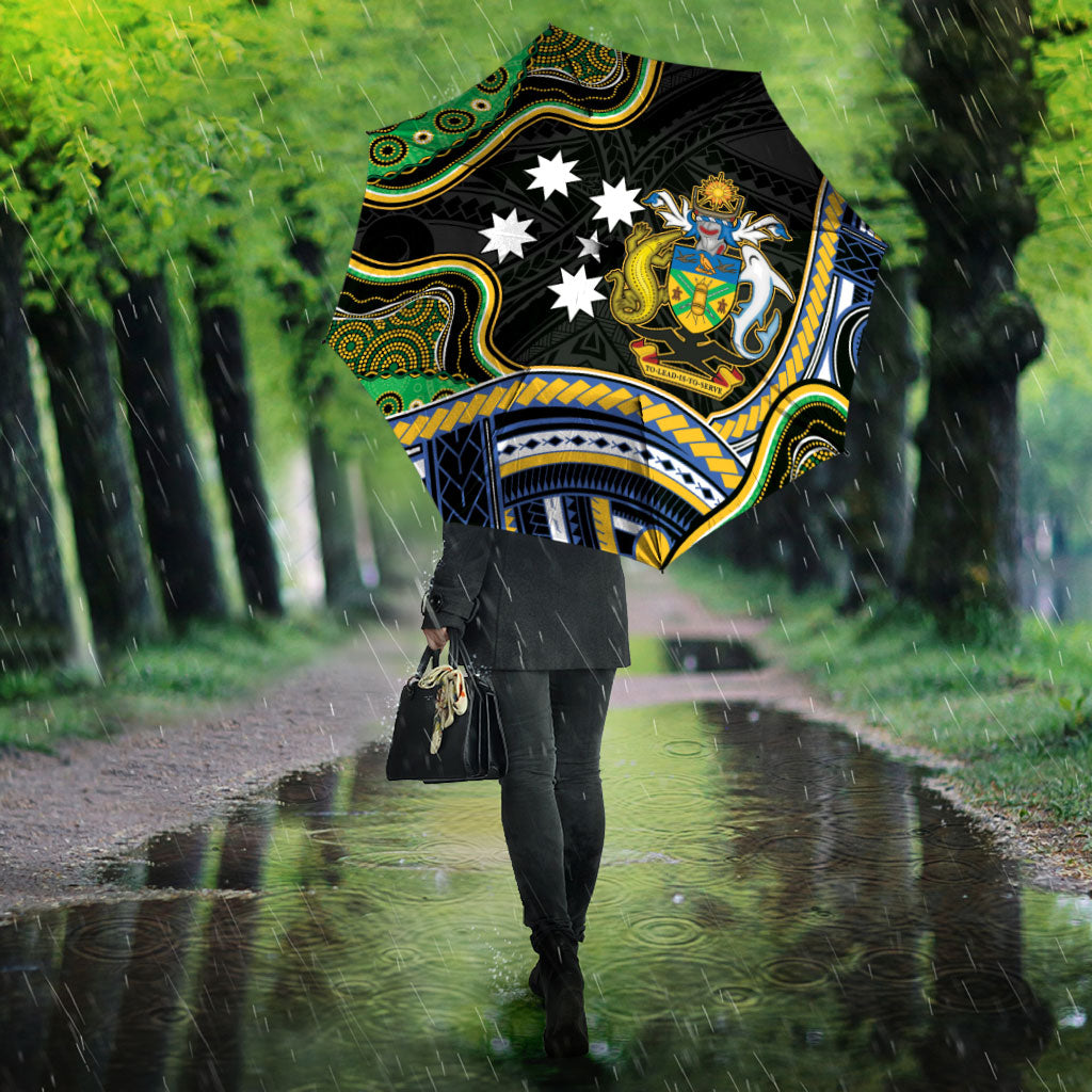 South Sea Islanders And Solomon Islands Umbrella Solomons Coat Of Arms And Southern Cross DT05 - Polynesian Pride