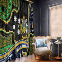 South Sea Islanders And Solomon Islands Window Curtain Solomons Coat Of Arms And Southern Cross DT05 - Polynesian Pride
