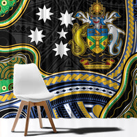 South Sea Islanders And Solomon Islands Window Curtain Solomons Coat Of Arms And Southern Cross DT05 - Polynesian Pride