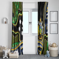 South Sea Islanders And Solomon Islands Window Curtain Solomons Coat Of Arms And Southern Cross DT05 - Polynesian Pride