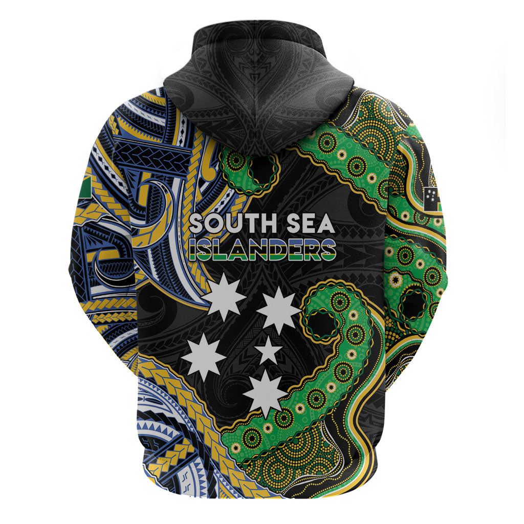 South Sea Islanders And Solomon Islands Zip Hoodie Solomons Coat Of Arms And Southern Cross DT05 - Polynesian Pride