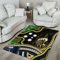 South Sea Islanders And New Caledonia Area Rug Nautilus Shell Southern Cross Tribal Pattern DT05 - Polynesian Pride