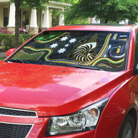 South Sea Islanders And New Caledonia Auto Sun Shade Nautilus Shell Southern Cross Tribal Pattern DT05 - Polynesian Pride