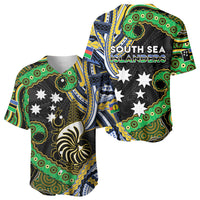 South Sea Islanders And New Caledonia Baseball Jersey Nautilus Shell Southern Cross Tribal Pattern DT05 - Polynesian Pride