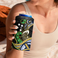 South Sea Islanders And New Caledonia 4 in 1 Can Cooler Tumbler Nautilus Shell Southern Cross Tribal Pattern DT05 - Polynesian Pride