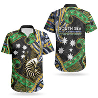 South Sea Islanders And New Caledonia Couples Matching Mermaid Dress and Hawaiian Shirt Nautilus Shell Southern Cross Tribal Pattern DT05 - Polynesian Pride
