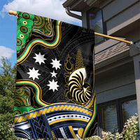South Sea Islanders And New Caledonia Garden Flag Nautilus Shell Southern Cross Tribal Pattern DT05 - Polynesian Pride