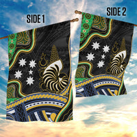 South Sea Islanders And New Caledonia Garden Flag Nautilus Shell Southern Cross Tribal Pattern DT05 - Polynesian Pride