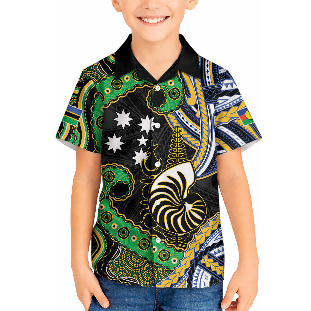 South Sea Islanders And New Caledonia Hawaiian Shirt Nautilus Shell Southern Cross Tribal Pattern DT05 - Polynesian Pride
