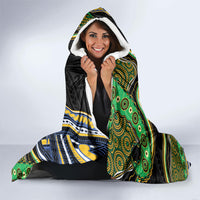 South Sea Islanders And New Caledonia Hooded Blanket Nautilus Shell Southern Cross Tribal Pattern DT05 - Polynesian Pride