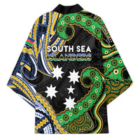 South Sea Islanders And New Caledonia Kimono Nautilus Shell Southern Cross Tribal Pattern DT05 - Polynesian Pride