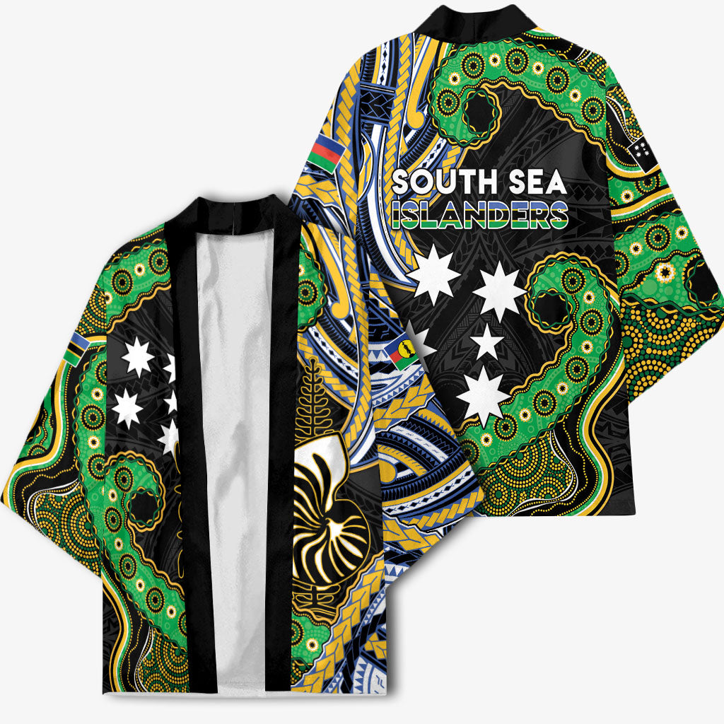 South Sea Islanders And New Caledonia Kimono Nautilus Shell Southern Cross Tribal Pattern DT05 - Polynesian Pride