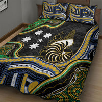 South Sea Islanders And New Caledonia Quilt Bed Set Nautilus Shell Southern Cross Tribal Pattern DT05 - Polynesian Pride